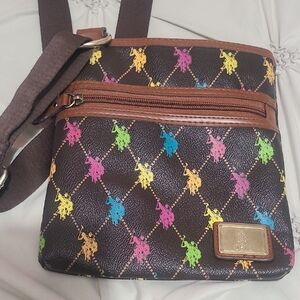 U.S. Polo Assn. Multicolor Polo Print Crossbody Bag